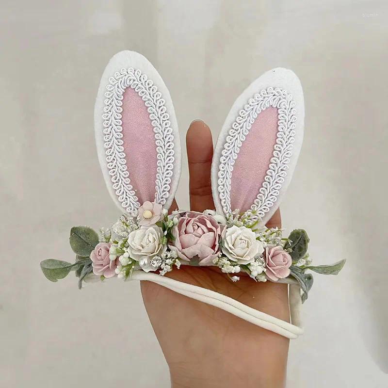 Hair Accessories Blush White Ears Easter Skinny Baby Po Headband