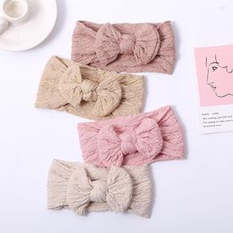 Accesorios para el cabello Born Baby Knot Bow Nylon Turbante Diadema Cable Knit Hairband Headwrap Kids Headwear Niños