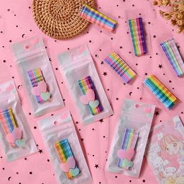 Haaraccessoires Boutique 10sets ins Fashion Candy Color Simple Clips Macaron Icecream Barrettes Princess Headwar