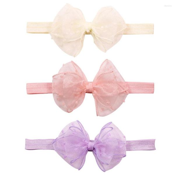 Accessoires cheveux Boutique 15 pièces/3C Tulle arc bandeaux nœud papillon doux bandeaux né chapeaux princesse filles pour Tutu jupe