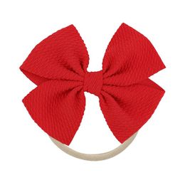 Haaraccessoires Bowknot Band Girls Haarbanden Zacht Traceless Ribbon Fashion Bows Party Headwar Kids Head Ties 40 Drop Delivery Baby M Dhqoz