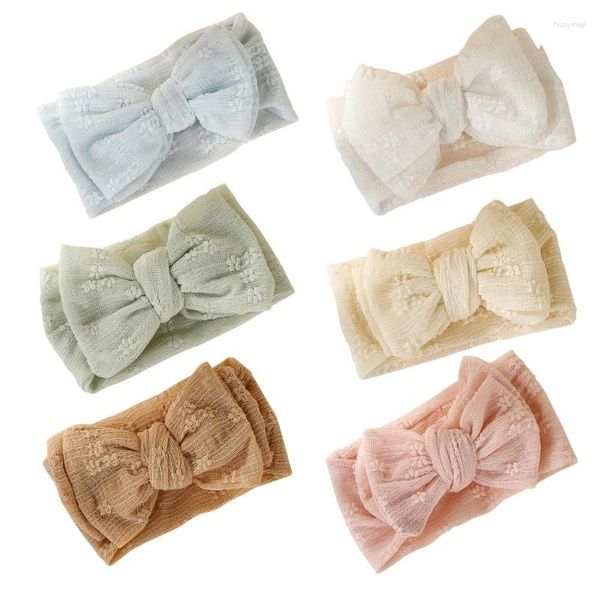 Accessoires pour cheveux, bandeau en tissu maille respirant, couvre-chef avec nœud papillon, confortable pour bébé