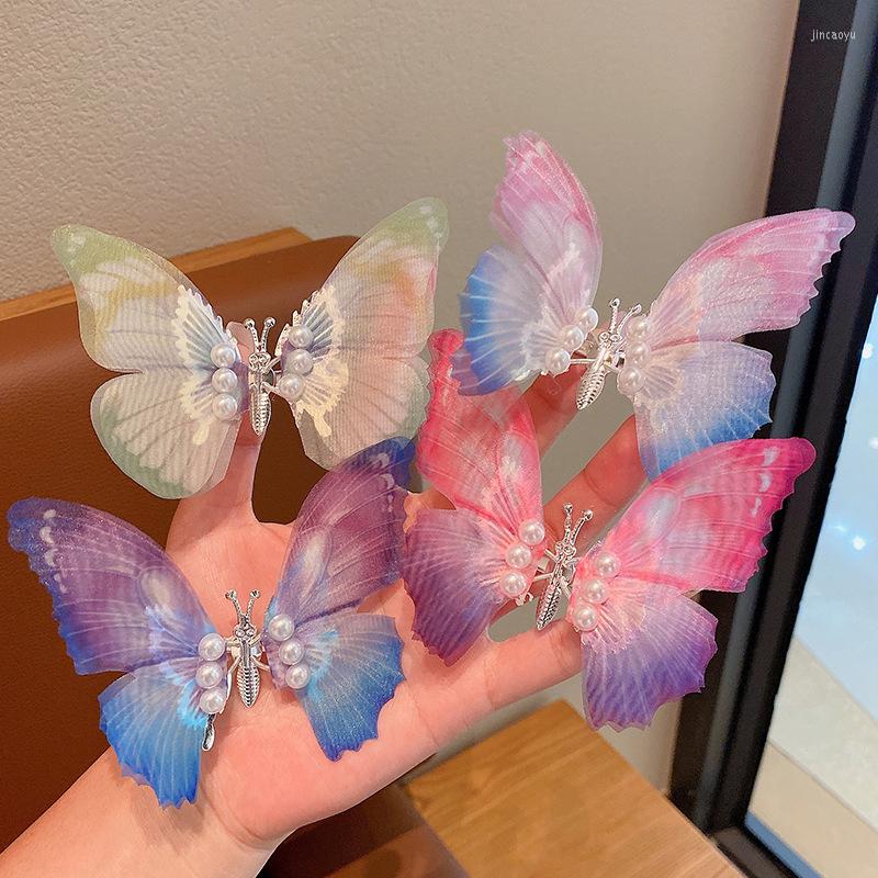Acessórios de cabelo Candy Color Fashion Butterfly Clips For Women Baby Girl Kids Barrette Wedding Hairclip Hairclip Ornaments