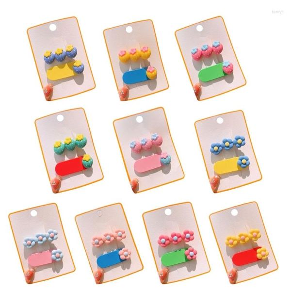 Accessoires pour cheveux Couleur bonbon Épingles à cheveux antidérapantes pour bébé fille BB-Clip Clip latéral 69HE