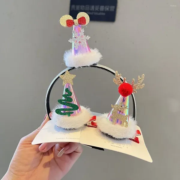 Haarschmuck Mütze mit Lichtern Frohe Weihnachten Dekor Geweih Stirnband Glow Kinder Clip Koreanische Hut Haarnadel