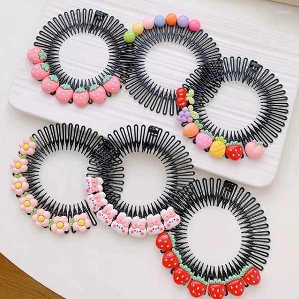 Accesorios para el cabello Dibujos animados 360 grados Círculo Hairbands Niños Niños Elegante Peine Decorar Diadema Aros Moda