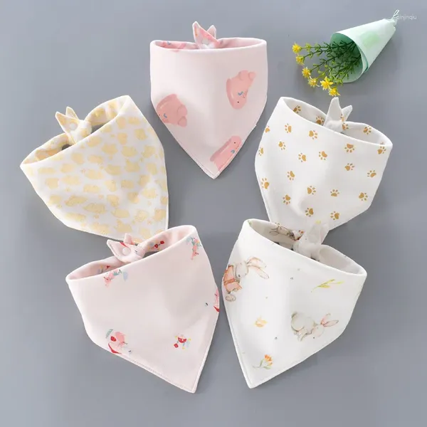 Accessoires pour cheveux, bavoirs en coton doux pour bébé, Bandana, bave, Double Triangle, alimentation pour nourrissons, chiffons de soins, 1/4/5 pièces