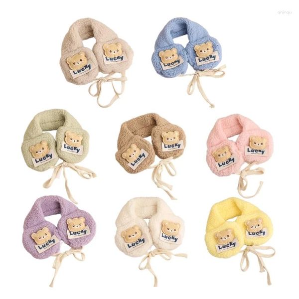 Accessoires pour cheveux Cartoon Bear Ear Muffs Baby Peluche Warmers Coupe-vent Couvre Foulard pour les tout-petits Activités de plein air Essentiel