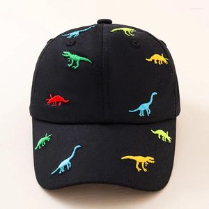 Haaraccessoires Cartoon Dinosaurus Kids Baseball Cap Borduren Kinderen Meisje Jongen Zonnehoed Lente Zomer Buiten Verstelbaar Strand