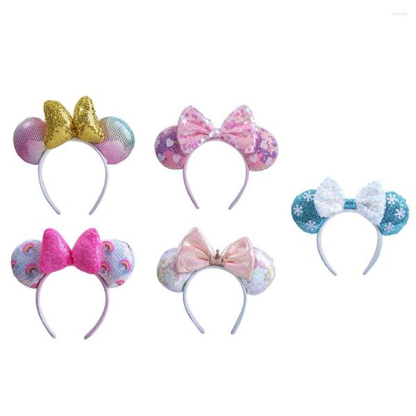 Accesorios para el cabello Diadema de dibujos animados Lindo Arco Onda Punto Princesa Orejas Disfraz Cosplay Felpa Adulto Niños Lentejuelas Regalo