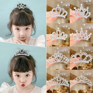 Accessoires de cheveux couronne pour enfants diadème fille princesse bébé strass insérer peigne épingle à cheveux coréen épingles à cheveux pour anniversaire