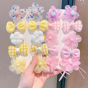 Accesorios para el cabello, horquilla para niños, princesa, niña, dulce, malla bonita, Clip roto, bebé, no duele, tocado, traje