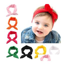 Accessoires cheveux enfants lapin oreille bandeau écharpe bandeau coton nœud élastique noeud lapin bébé enfants livraison directe maternité Dhyoa