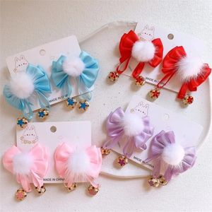 Accessoires pour cheveux Clips pour enfants Année Princesse Bow Ball Streamer Bell Pins pour fille Mode