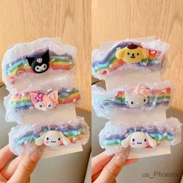 Haaraccessoires kinderen schattige cartoon mesh grote darm ring haarbands meisjes zachte scrunchies rubberen bands Kids Hair Accessoires