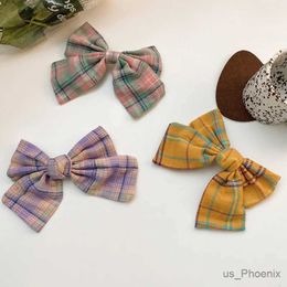 Accessoires de cheveux Enfants Couleurs mignonnes Plaid à double noue