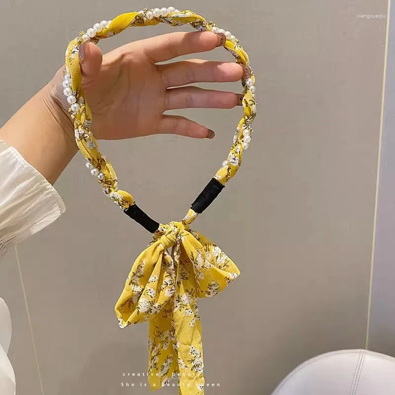 Acessórios de cabelo crianças fitas florais e lenços gravata verão headband boho uso diário fita trançada cocar