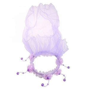 Haaraccessoires Kinderen Girls Little Princess Hairband Eén laag TULLE BRIDAL VEILS BLOEMEN BLOEMEN BRUIDE TRUGE PARTY KREAD HOODBAN319K