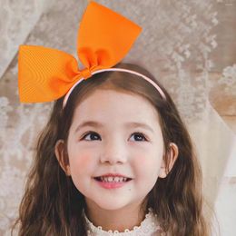 Haaraccessoires Kinderen Girls Mooie grote driedimensionale fruitkleur Bow Haarband Kids Solid Festival Ties Hoofddeksels