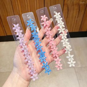 Accesorios para el cabello Clip trenzado para niños pequeña flor de diamantes de imitación niña Linda Mini conjunto colorido paquete artículos para la cabeza