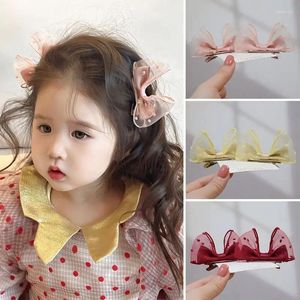 Haaraccessoires Kinder Koreaans Stereoscopisch Buitenlandse Stijl Strik Haarspeld Meisje Polka Dot Sneeuwsluier Speels