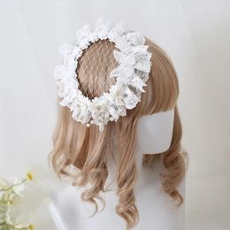 Accessoires pour cheveux, bandeau Lolita pour enfants, coiffure en dentelle florale, épingle à cheveux princesse rétro espagnole A1293 231019