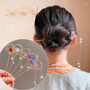 Haaraccessoires Chinese stijl meisje haarspeld kostuum hoofdtooi stap schudden bloem parel kwastje pin clips voor meisjes