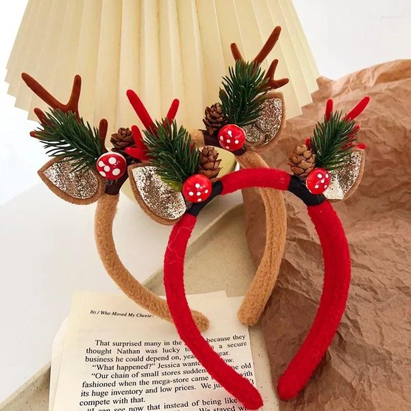 Accesorios para el cabello, diademas con astas de Navidad, horquilla para niñas, lazos, diademas para mujeres y niños, tocado