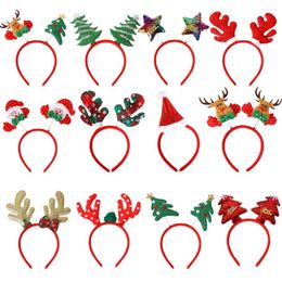 Accessoires pour cheveux, bandeau de noël en corne d'élan, décoration cinq étoiles, boucle de tête en plastique pour enfants, produits de fête, Festival