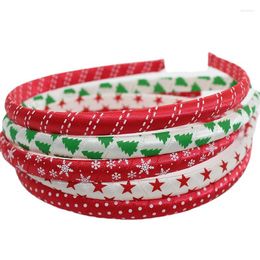 Haaraccessoires kersthoofdbanden lint dunne feest haarbanden sneeuwvlok Tree Star voor meisjes Kids Hoop Headwear Festival