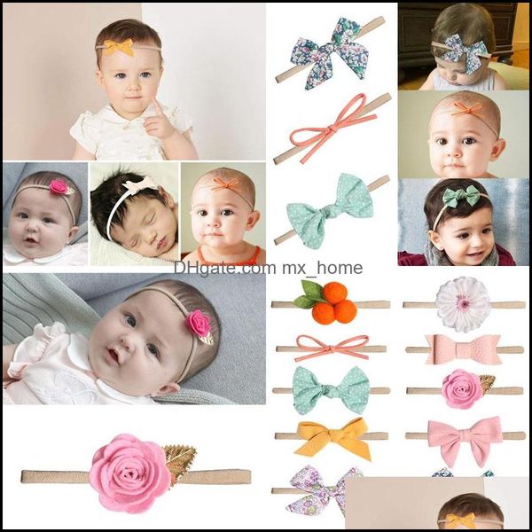 Accessoires pour cheveux Colorf Girl Infant Baby Bow Bandeau Bowknot Mignon Head Wrap Twisted Knot Flower Band Bandeaux Bandanas Hairb Mxhome Dhyex