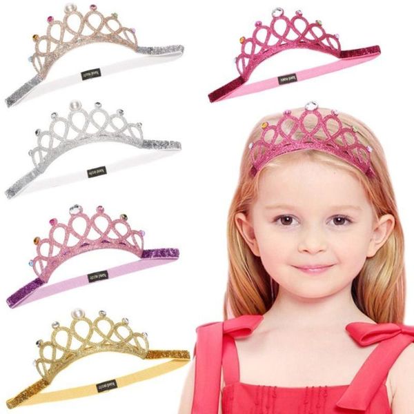 Accessoires de cheveux couronne fête d'anniversaire bébé fille bandeau vêtements pour bébés bande né chapeaux diadème bandeau bandeau cadeau cheveux