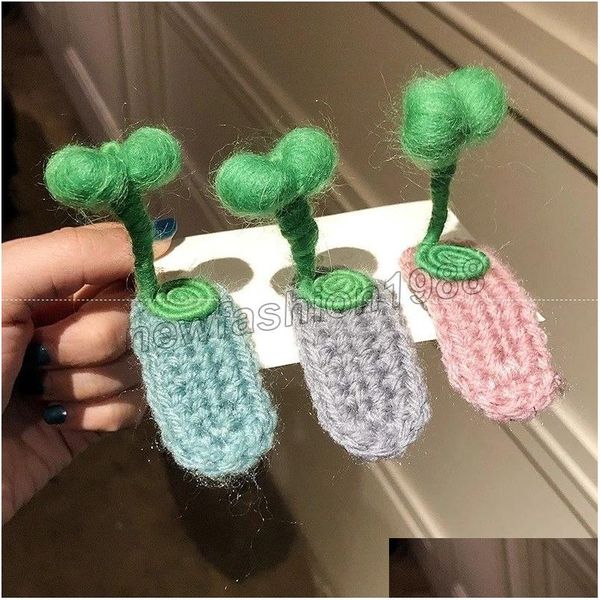 Accessoires de cheveux mignons germes de haricot épingle à cheveux drôle vintage show sprip fleule plante clips for kids girls gofs drop products de livraison t dhjlk