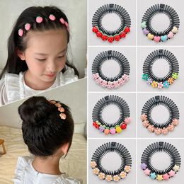 Haaraccessoires Leuke cartoon 360 graden Circle Haarbanden Kinderen Kinderen Lovely Comb Decorate Headband Hoops Fashion