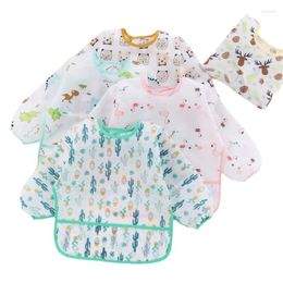 Accessoires pour cheveux mignons enfants bébé enfants bambin imperméable à l'eau à manches longues Art Smock alimentation bavoir tablier Fit 0-6 ans choses bavoirs