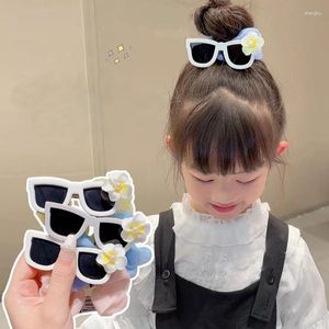 Accesorios para el cabello Flor linda Gafas de sol para bebés Forma Arco Cuerda Diadema Bandas de tela de nylon elástico Gafas de sol para la playa Sombreros para niños