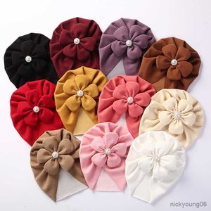 Accessoires de cheveux mignon fleur cachemire bébé chapeau Turban fille chapeaux chaud enfant en bas âge couvre-chef nouveau-né bonnets casquettes R230608