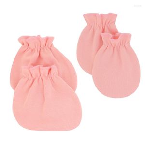 Accessoires pour cheveux D7WF Bébé Gants en coton doux Couvre-pieds Ensemble Mitaines anti-rayures Chaussettes Sox