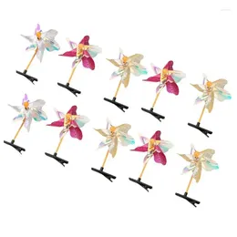 Haaraccessoires Delicate pony Clip Pinwheel Y2K haarspeldjes Haarspeld met glitters Sweet Girls Lady Mini (10 stuks)