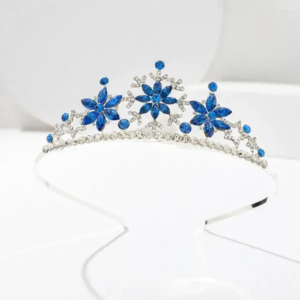 Accessoires pour cheveux Délicat Belle Coiffe De Flocon De Neige Mignon Jeu De Rôle Alliage Cristal Enfants Couronne Style Coréen Tiara Bande Enfants Bandeau