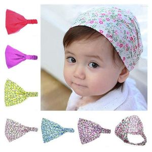 Haaraccessoires Dot Bloem Kinderen Elastische hoofdband Leer Summer Baby Hoofd sjaal Boy Girls Cotton Hat Children Cap