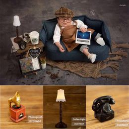 Haaraccessoires DVOTINST Geboren Pography Props Baby Retro Vintage Mini Creative Light Radio Fotografia Studio PO Prop