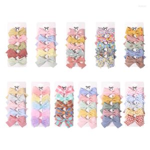 Accessoires de cheveux DXAD 5pcs Pins Flower Bow Clips Barrettes Fashion Head Snap pour les bébés nés filles animaux de compagnie