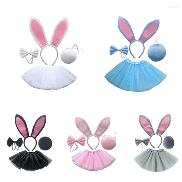 Accesorios para el cabello Oreja de Pascua Aro Halloween Animal Cabeza pequeña Niños Adultos Vestir Lindo Sombrero blanco H