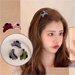 Accessoires de cheveux Griffes de cheveux d'arc élégant pour femmes filles Mini pinces à pince Bowknot Clip coiffure épingle à cheveux coiffure accessoires de maquillage Ha Dhkjd