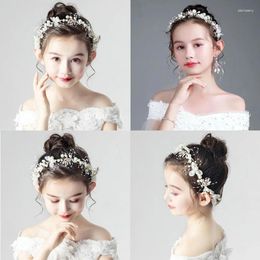 Accesorios para el cabello elegante niños corona niña diadema princesa tiara corona decoración novia boda pografía vacaciones po tocado