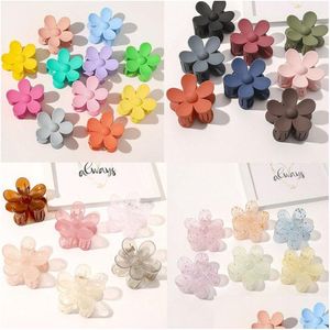 Accessoires de cheveux Pinces à cheveux élégantes Clip Big Flower Designer Ruban en épingle à cheveux coréen Strong Holder Barrettes pour femmes filles Ponytail Ha Dhmtg