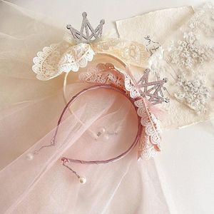 Haaraccessoires Elegante Parelkronen Bloemkrans Hoofdband Meisjes Bruidshoofdtooi Bruidsslinger Hoofdhoepel Bruiloft Hoofdbanden Sieraden