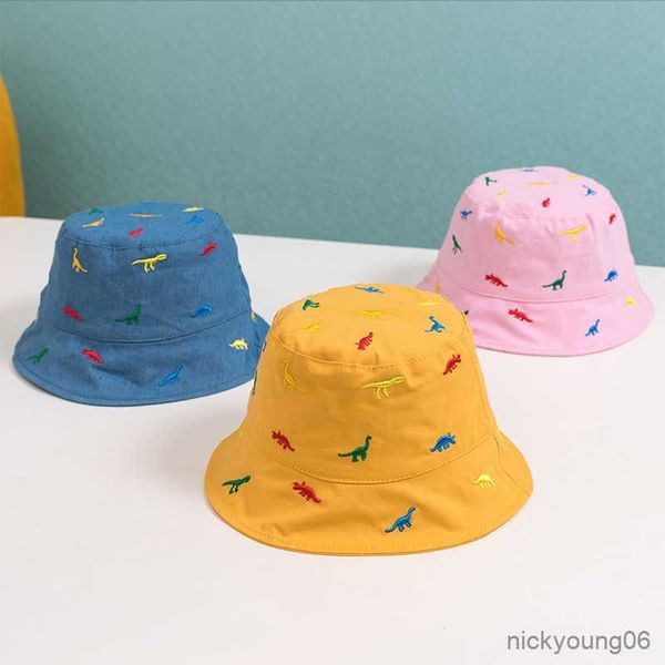 Accessoires cheveux broderie bébé seau chapeau printemps été extérieur coupe-vent enfants soleil nouveau-né garçon fille visière casquettes