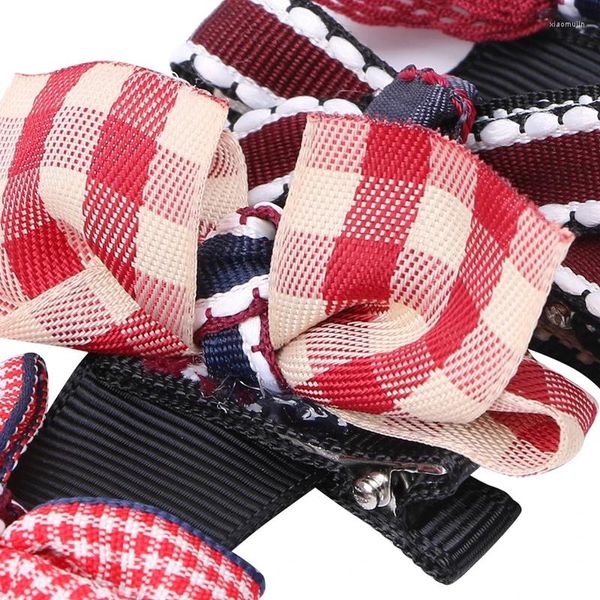 Accesorios para el cabello F62D 8 piezas niña pequeña H Clip Bowknot Clips Barrettes Hpin